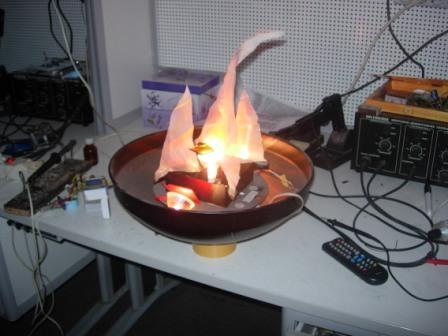 Как сделать имитацию огня в камине
