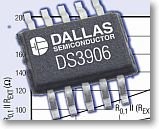 Цифровой потенциометр DS3906 со ступенчатым DC/DC-преобразователем для точного управления...