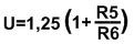 U=1,25(1+R5/R6)