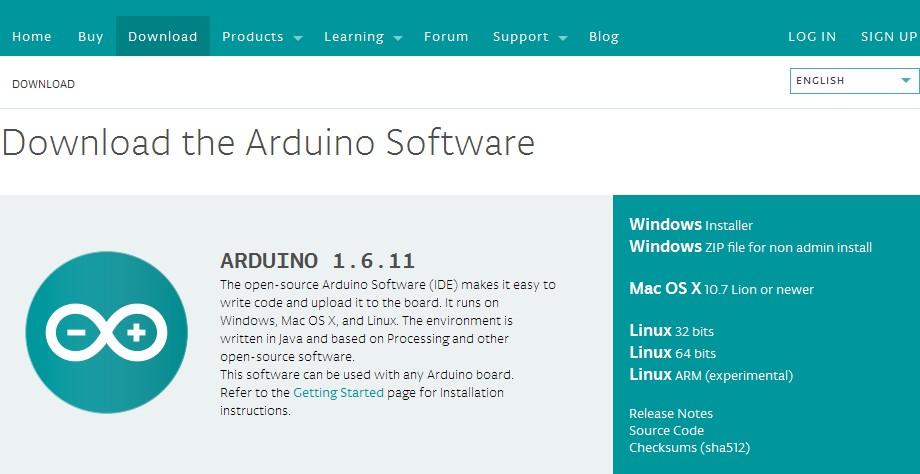 Скачиваем програмное обеспечение Arduino